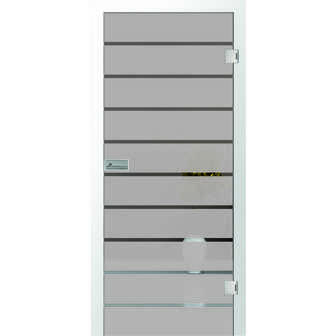 Ganzglastür ADA Motiv KLAR / Glas MATTIERT