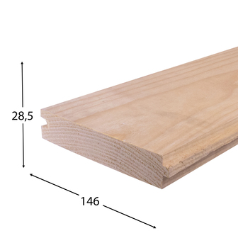 Nord. Weißholz-Rauhspund 28,5 x 146 mm 