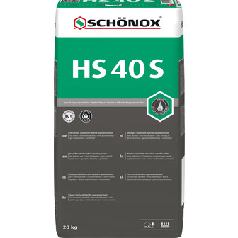 SCHÖNOX HS 40 S  standfester, universell einsetzbarer Hybrid Reparaturmörtel