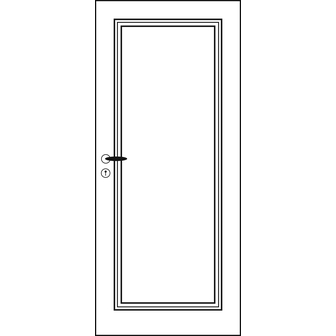 JOKA-Innentür Weißl. 9010 MDF-KLASS.E 50 Facett.-Kante, BB-Schloss Flüsterkomfort