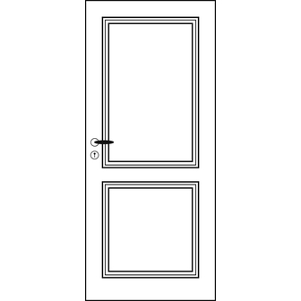 JOKA-Innentür Weißl. 9010 MDF-KLASS.E 53 Facett.-Kante, BB-Schloss Flüsterkomfort