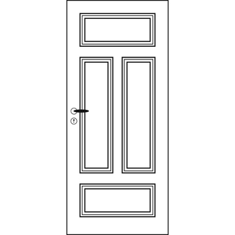 JOKA-Innentür Weißl. 9010 MDF-KLASS.E 55 Facett.-Kante, BB-Schloss Flüsterkomfort