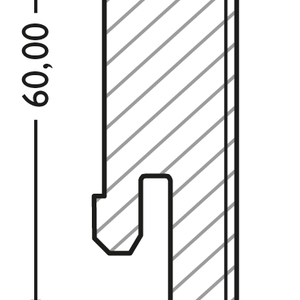 JOKA Sockelleiste Profil #631 furniert #631 mit Nut für Clip FO8810