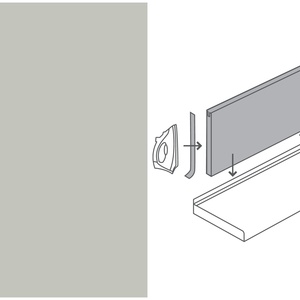 Getalit-Rückwand    305x58,5 cm A402C hellgrau                   (NPL-1)