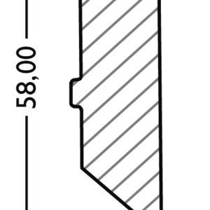 Sockelleiste 14x58 mm AQUA CUBE Profil #431 mit HotCoating-Beschichtung